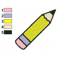 Cartoon Pencil Embroidery Design